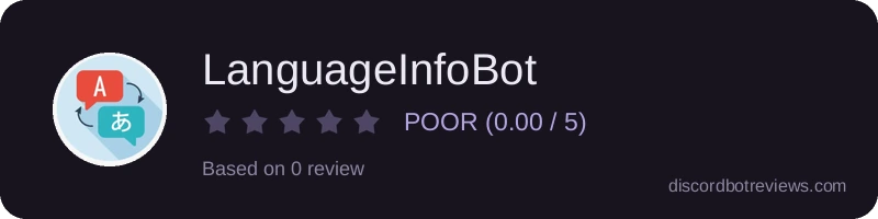 Rating widget preview for LanguageInfoBot