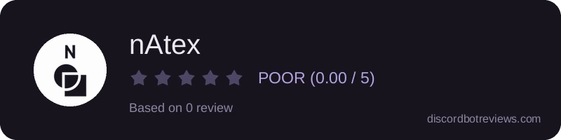 Rating widget preview for nAtex 
