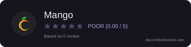 Rating widget preview for Mango