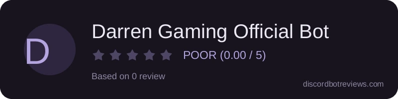 Rating widget preview for Darren Gaming Official Bot