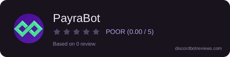 Rating widget preview for PayraBot