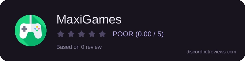 Rating widget preview for MaxiGames