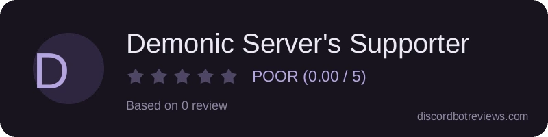 Rating widget preview for Demonic Server's Supporter