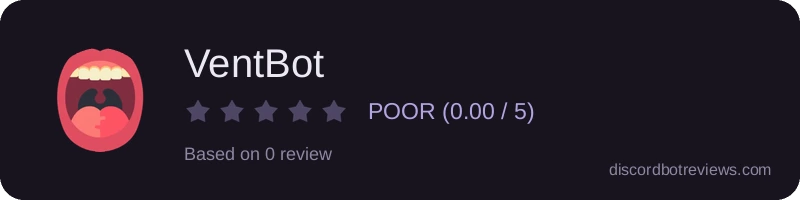Rating widget preview for VentBot