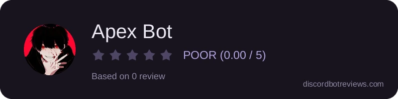 Rating widget preview for Apex Bot