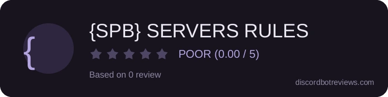 Rating widget preview for {SPB} SERVERS RULES