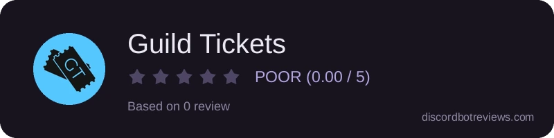 Rating widget preview for Guild Tickets