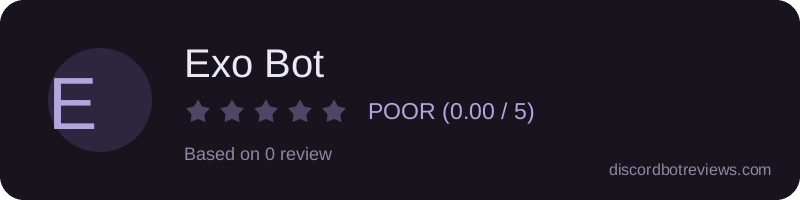 Rating widget preview for Exo Bot