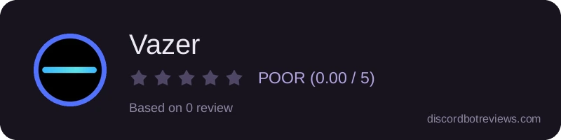 Rating widget preview for Vazer