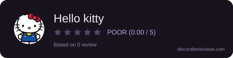 Rating widget preview for Hello kitty