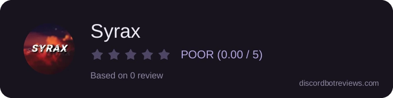 Rating widget preview for Syrax