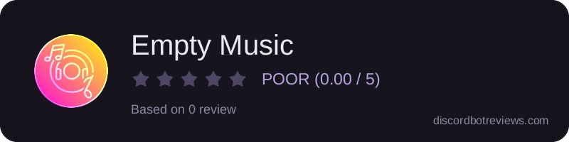 Rating widget preview for Empty Music