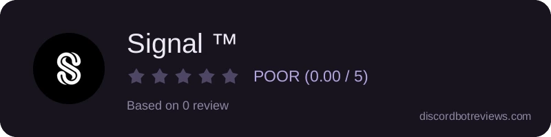 Rating widget preview for Signal ™