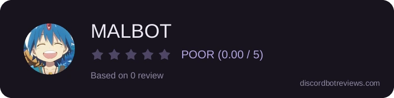 Rating widget preview for MALBOT
