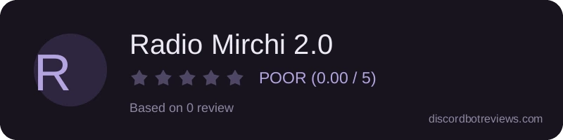 Rating widget preview for Radio Mirchi 2.0