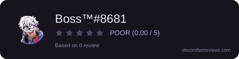 Rating widget preview for Boss™#8681
