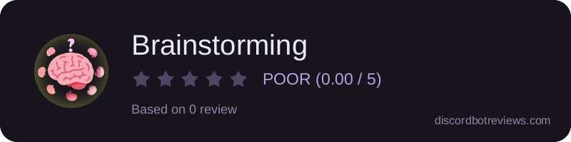 Rating widget preview for Brainstorming