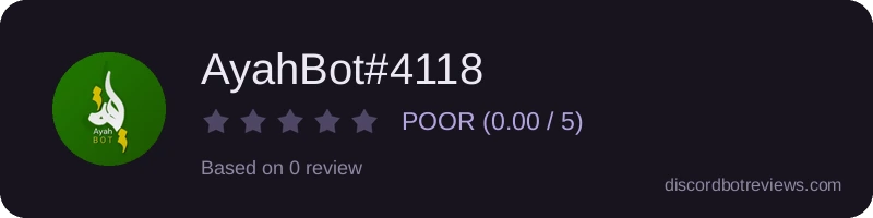 Rating widget preview for AyahBot#4118