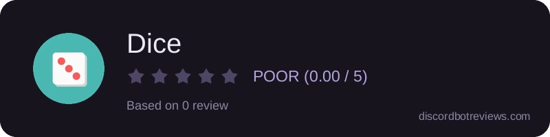 Rating widget preview for Dice