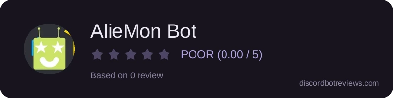 Rating widget preview for AlieMon Bot
