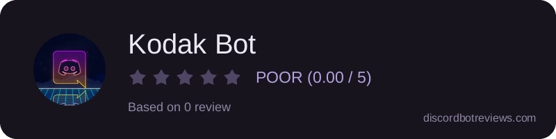 Rating widget preview for Kodak Bot
