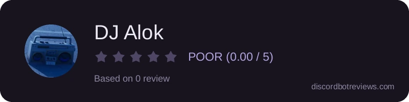 Rating widget preview for DJ Alok