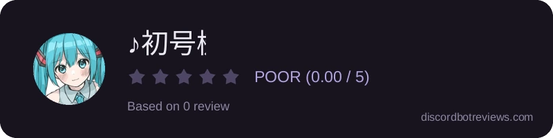 Rating widget preview for ♪初号機