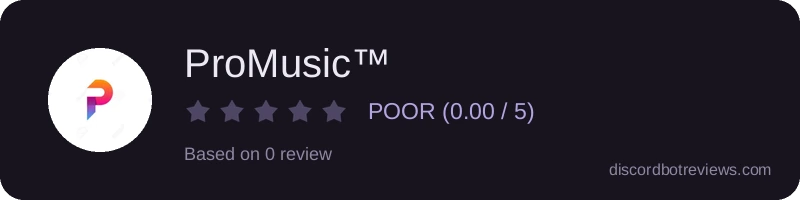 Rating widget preview for ProMusic™