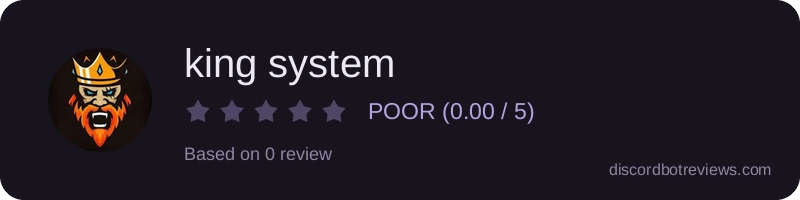 Rating widget preview for king system