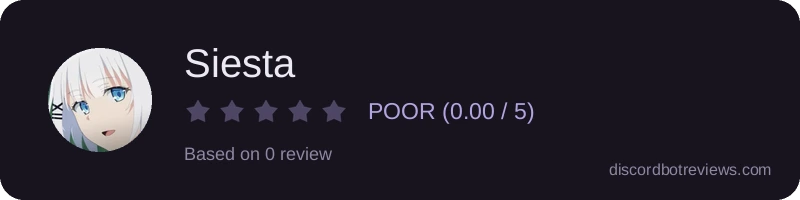 Rating widget preview for Siesta
