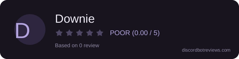 Rating widget preview for Downie