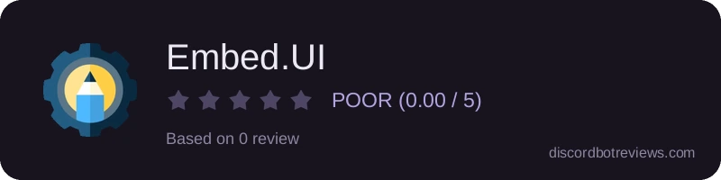 Rating widget preview for Embed.UI