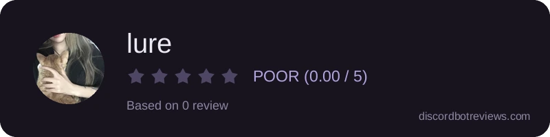Rating banner for lure