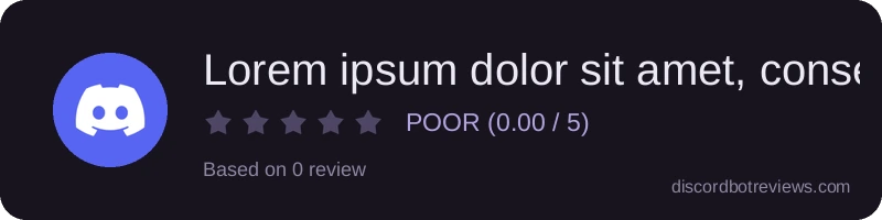 Rating widget preview for Lorem ipsum dolor sit amet, consectetur adipiscing elit.