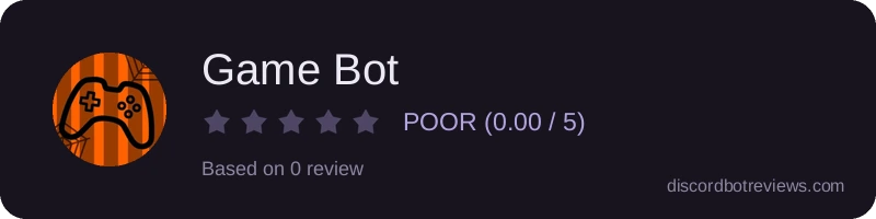 Rating widget preview for Game Bot
