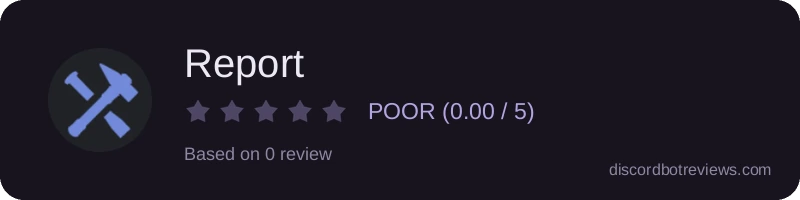 Rating widget preview for Report