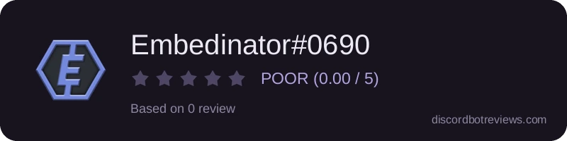 Rating widget preview for Embedinator#0690