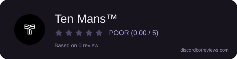 Rating widget preview for Ten Mans™