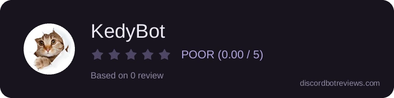 Rating widget preview for KedyBot