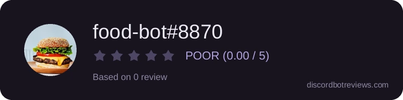 Rating widget preview for food-bot#8870