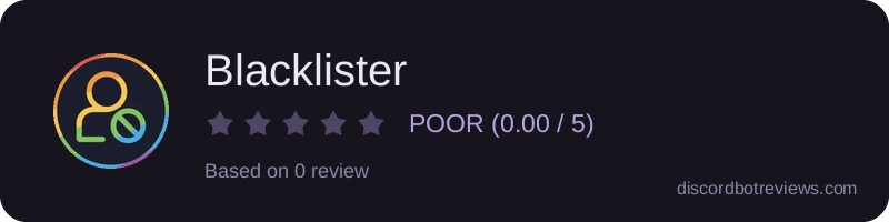 Rating widget preview for Blacklister