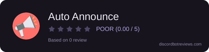 Rating widget preview for Auto Announce