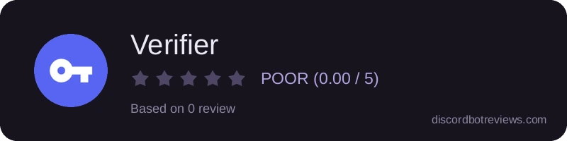 Rating widget preview for Verifier