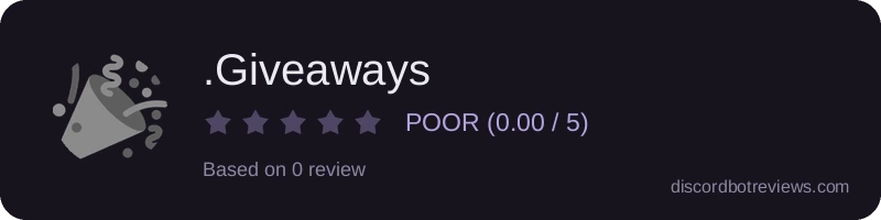 Rating widget preview for .Giveaways