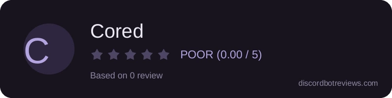 Rating widget preview for Cored