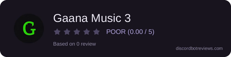 Rating widget preview for Gaana Music 3