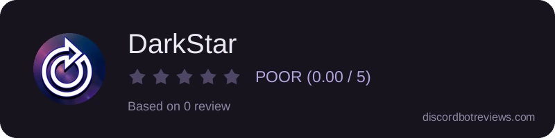 Rating widget preview for DarkStar