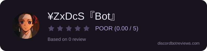 Rating widget preview for ¥ZxDcS『Bot』