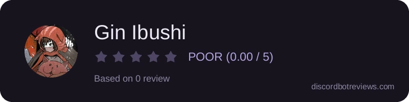 Rating banner for Gin Ibushi