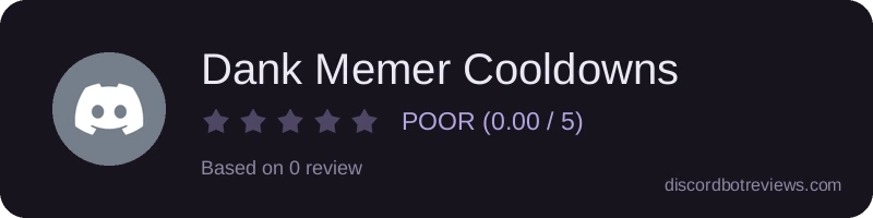 Rating widget preview for Dank Memer Cooldowns